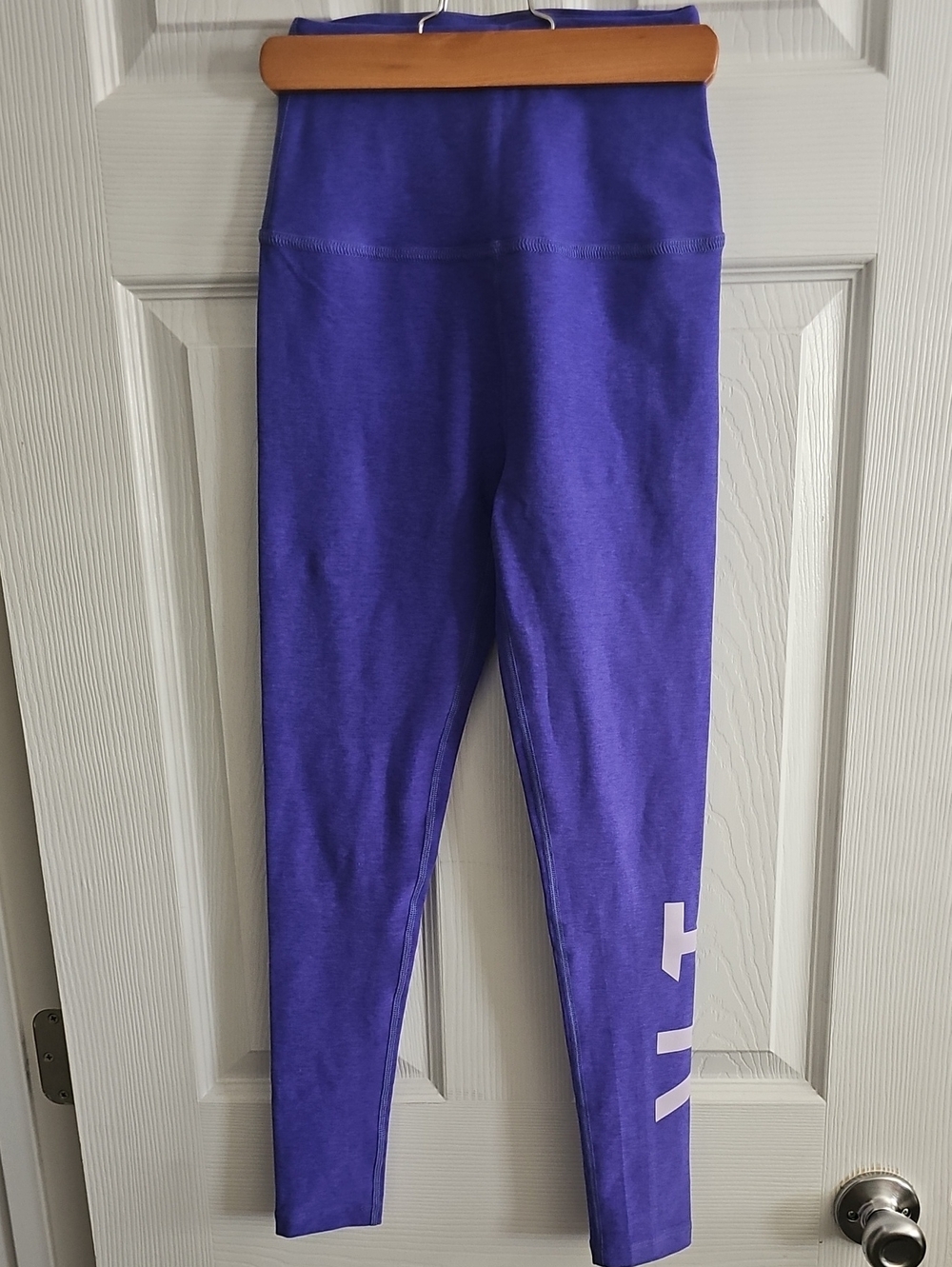 Beyond Yoga Girls Violet High-Waist Leggings with Side Logo
